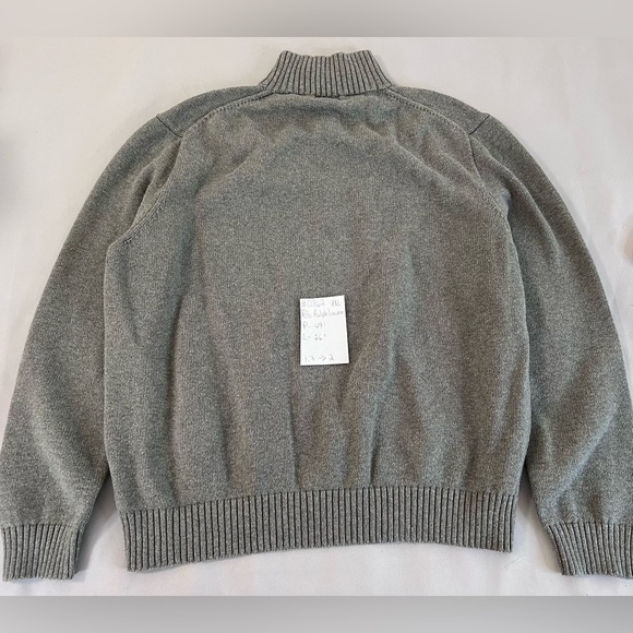 Polo Ralph Lauren Pullover Sweater Mens XXL Dark Gray w/Green Pony 1/4 Zip - Picture 10 of 10